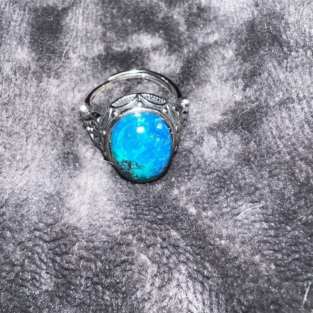 Genuine Azurite  Ring- Adjustable